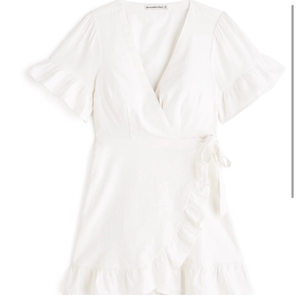 Abercrombie linen wrap tie dress - Picture 2 of 6